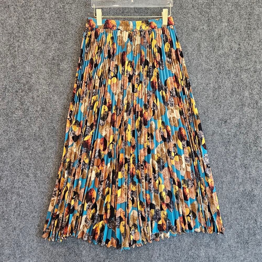 Duantuan Abstract Print A-Line Midi Skirt EU 38 Brown Black Women’s